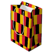 Cadeaubag met Belgische vlag Medium Cadeauzakje (Achterkant Gekanteld)