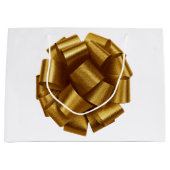 Cadeaubag met gouden strik groot cadeauzakje (Voorkant)