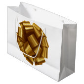 Cadeaubag met gouden strik groot cadeauzakje (Voorkant Gekanteld)