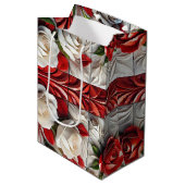Cadeaubag met kleuren van de Engelse vlag Medium Cadeauzakje (Voorkant Gekanteld)