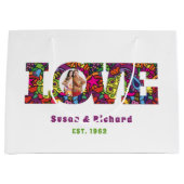 Cadeaubag met liefdesfoto uit de jaren 60 groot cadeauzakje (Voorkant)