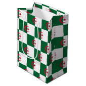 Cadeaubag met vlag van Algerije Medium Cadeauzakje (Voorkant Gekanteld)