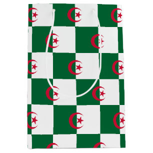 Cadeaubag met vlag van Algerije Medium Cadeauzakje