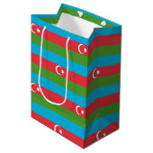 Cadeaubag met vlag van Azerbeidzjan Medium Cadeauzakje (Voorkant Gekanteld)