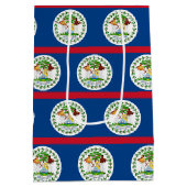 Cadeaubag met vlag van Belize Medium Cadeauzakje (Achterkant)