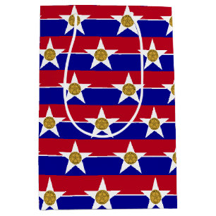Cadeaubag met vlag van Dallas City, Texas, USA Medium Cadeauzakje