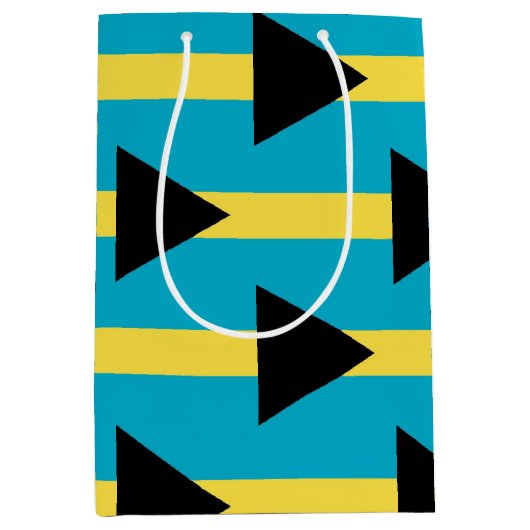 Cadeaubag met vlag van de Bahama's Medium Cadeauzakje (Voorkant)