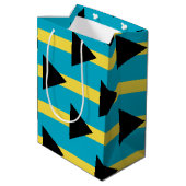 Cadeaubag met vlag van de Bahama's Medium Cadeauzakje (Achterkant Gekanteld)