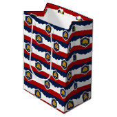 Cadeaubag met vlag van de staat Utah, VS Medium Cadeauzakje (Voorkant Gekanteld)
