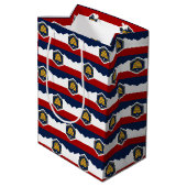 Cadeaubag met vlag van de staat Utah, VS Medium Cadeauzakje (Achterkant Gekanteld)