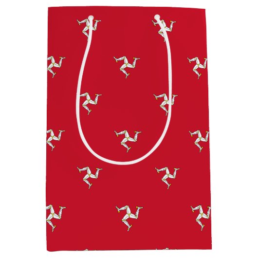 Cadeaubag met vlag van het eiland Man Medium Cadeauzakje (Voorkant)