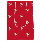 Cadeaubag met vlag van het eiland Man Medium Cadeauzakje (Achterkant)