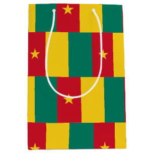 Cadeaubag met vlag van Kameroen Medium Cadeauzakje