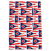 Cadeaubag met vlag van Ohio State, VS Medium Cadeauzakje (Achterkant)