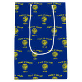 Cadeaubag met vlag van Oregon State, VS Medium Cadeauzakje (Achterkant)