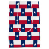 Cadeaubag met vlag van Texas, VS Medium Cadeauzakje (Achterkant)