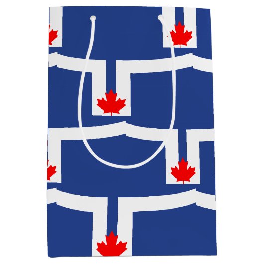 Cadeaubag met vlag van Toronto, Canada Medium Cadeauzakje (Voorkant)