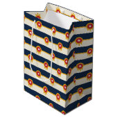 Cadeaubag met vlag van Tulsa, VS Medium Cadeauzakje (Voorkant Gekanteld)
