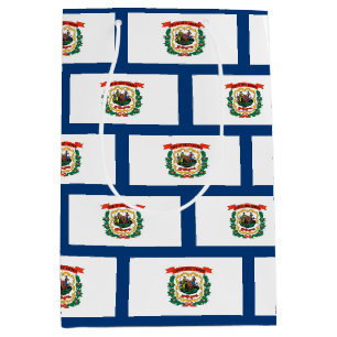 Cadeaubag met vlag van West Virginia, VS Medium Cadeauzakje