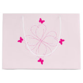 Cadeaubag met vliegende vlinders groot cadeauzakje (Voorkant)