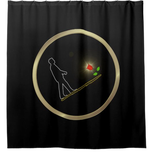 Cadeaubag minimale kunst douchegordijn (Voorkant)