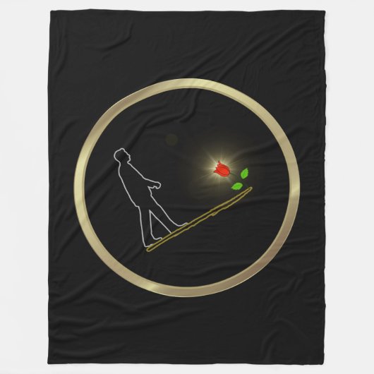 Cadeaubag minimale kunst fleece deken (Voorkant)