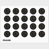 Cadeaubag minimale kunst ronde sticker (Vel)