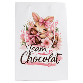 Cadeaubag Pasen "Team Chocolade" Medium Cadeauzakje