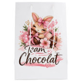 Cadeaubag Pasen "Team Chocolade" Medium Cadeauzakje (Achterkant)