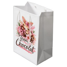 Cadeaubag Pasen "Team Chocolade" Medium Cadeauzakje