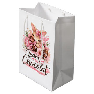 Cadeaubag Pasen "Team Chocolade" Medium Cadeauzakje
