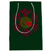 Cadeaubag plaid sneeuwvlok medium cadeauzakje (Voorkant)