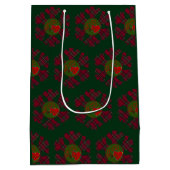 Cadeaubag plaid sneeuwvlok medium cadeauzakje (Achterkant)