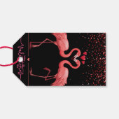 Cadeaubag - Roze Flamingo Cadeaulabel (Achterkant Horizontaal)