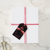 Cadeaubag - Roze Flamingo Cadeaulabel (Met Touw)