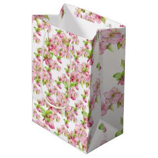 Cadeaubag - Roze Hellebore Bloem Medium Cadeauzakje