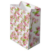 Cadeaubag - Roze Hellebore Bloem Medium Cadeauzakje (Achterkant Gekanteld)