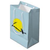 Cadeaubag - Silhouet van kolibrie Medium Cadeauzakje (Voorkant Gekanteld)