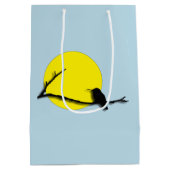 Cadeaubag - Silhouet van kolibrie Medium Cadeauzakje (Achterkant)
