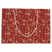 Cadeaubag Sneeuwvlokken Groot Cadeauzakje (Achterkant)