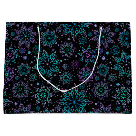 Cadeaubag "Sneeuwvlokken" Groot Cadeauzakje