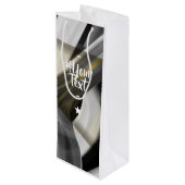 Cadeaubag Trend Abstracte Kunst Zwart Wit Goud Wijn Cadeautas (Achterkant Gekanteld)