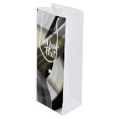 Cadeaubag Trend Abstracte Kunst Zwart Wit Goud Wijn Cadeautas (Voorkant Gekanteld)