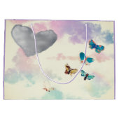 CADEAUBAG TWEE E NGELEN IN PASTELKLEUREN  GROOT CADEAUZAKJE (Achterkant)