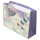 CADEAUBAG TWEE E NGELEN IN PASTELKLEUREN  GROOT CADEAUZAKJE (Achterkant Gekanteld)