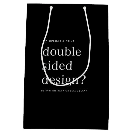 Cadeaubag Uw ontwerp uploaden Medium Cadeauzakje (Achterkant)