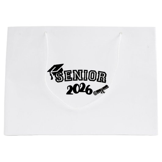 Cadeaubag voor afgestudeerden 2026 groot cadeauzakje (Voorkant)