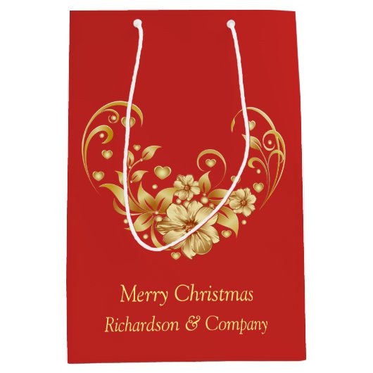 Cadeaubag voor kerstfeest van het bedrijf (middenf medium cadeauzakje (Voorkant)