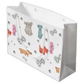 Cadeaubags met leuke dierenprint groot cadeauzakje (Achterkant Gekanteld)