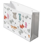Cadeaubags met leuke dierenprint groot cadeauzakje (Voorkant Gekanteld)
